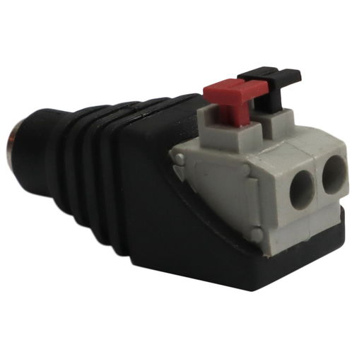 product image for DC Jack Socket To Cable Adaptor, 12V Rating, 2.5mm Inner Diameter, For Connecting Loose Wires