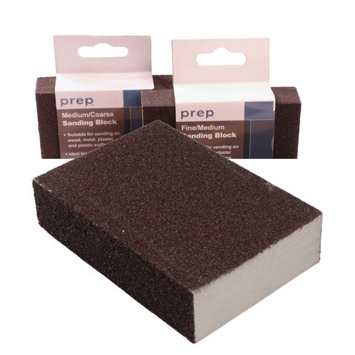 product image for Abrasive Sanding Blocks With Foam Core, Fine/Medium and Medium/Coarse Grades